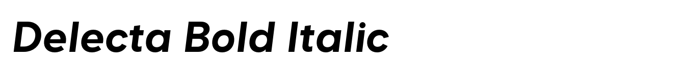 Delecta Bold Italic